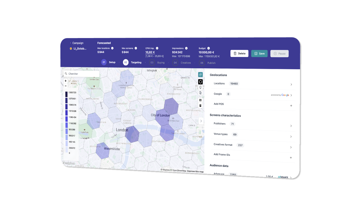 Displayce - geozones with insight explorer